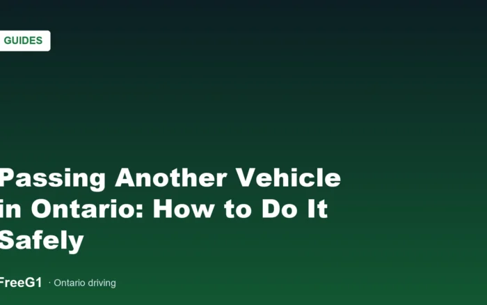 Passing Another Vehicle in Ontario: How to Do It Safely